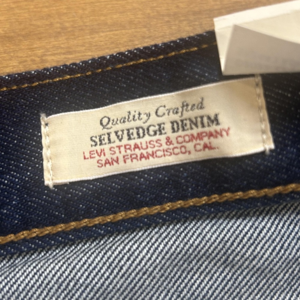 Levis 501 Original Jeans Mens 29x30 Blue Selvedge Button Fly Straight Denim NWT - Picture 5 of 7